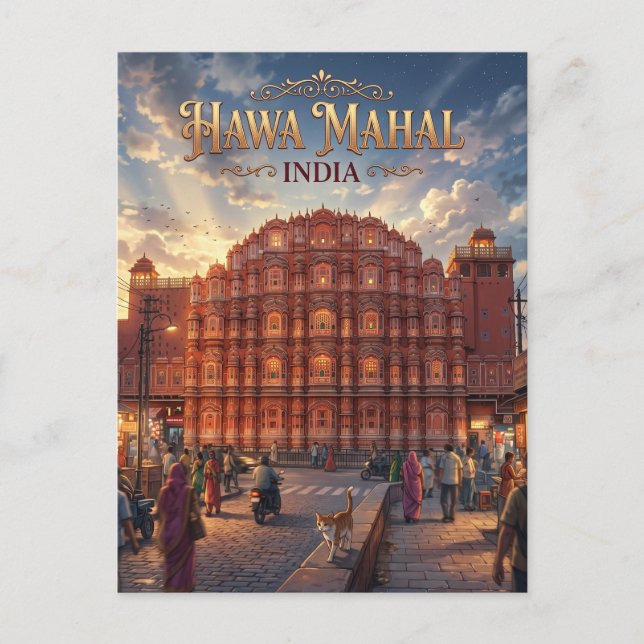Carte Postale Hawa Mahal Inde (Devant)