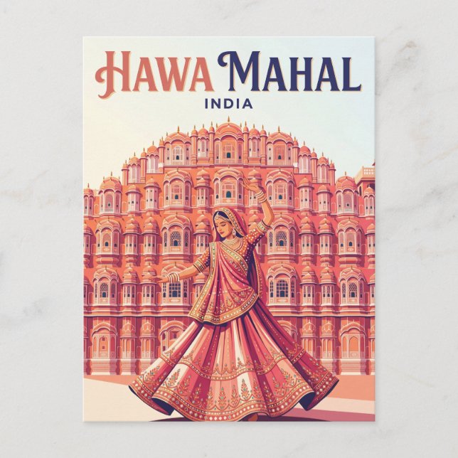 Carte Postale Hawa Mahal Inde (Devant)