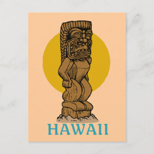 Carte Postale Hawaïen Tiki