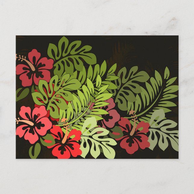 Carte Postale Hawaii Aloha Flower Art Print (Devant)