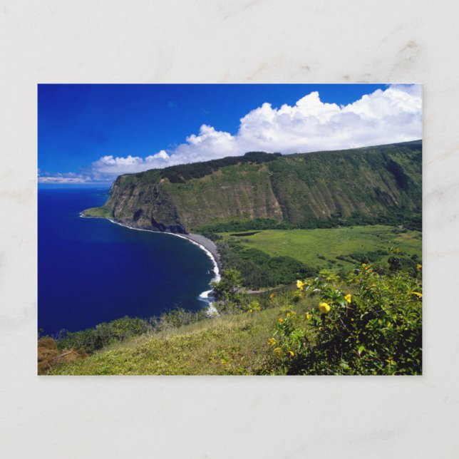 Carte Postale Hawaii belle plage et montagnes (Devant)