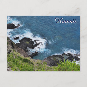 Carte Postale Hawaii Cliff Ocean Waves Vue Pittoresque