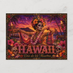 Carte Postale Hawaii Día de los Muertos Rétro