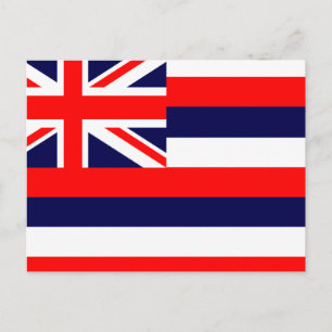 CARTE POSTALE HAWAII / DRAPEAU HAWAIIEN