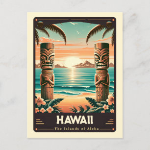 Carte Postale Hawaii   Esprit patriotique Vintage