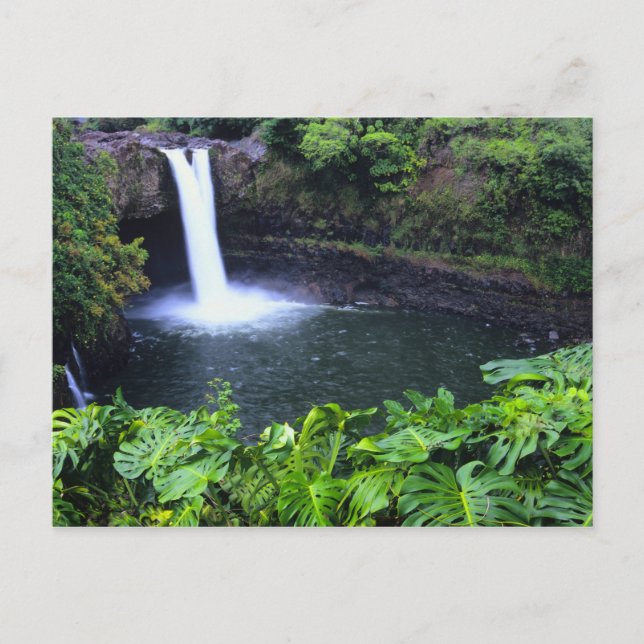 Carte Postale Hawaii, Grande Île, Hilo, Chutes d'arc-en-ciel, Lu (Devant)