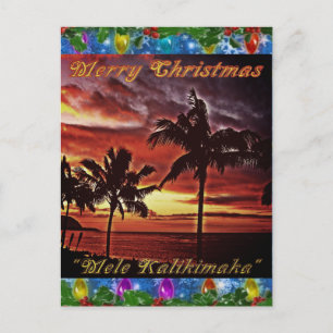 Carte postale Hawaii Joyeux Noël