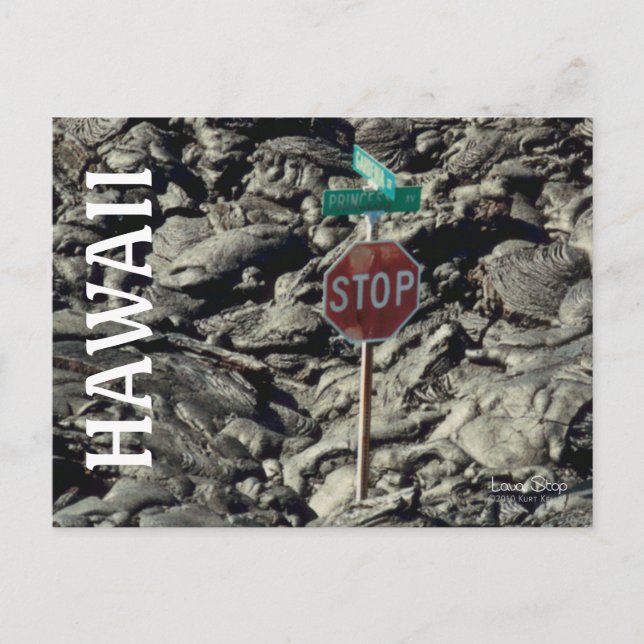 Carte postale Hawaii Lava Stop Travel (Devant)