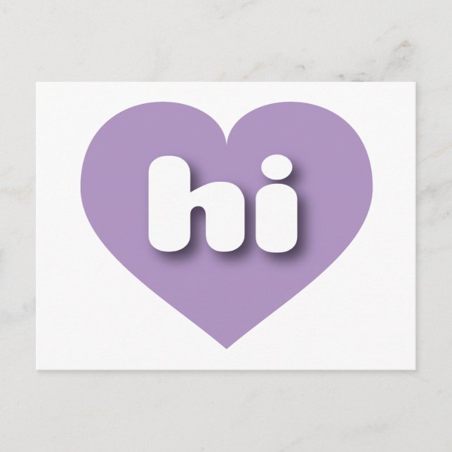 Carte Postale Hawaii lavender coeur - Je l'aime (Devant)