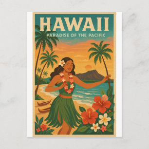 Carte Postale Hawaii - Paradis du Pacifique