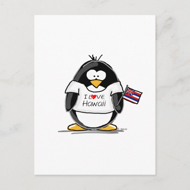 Carte Postale Hawaii Penguin (Devant)