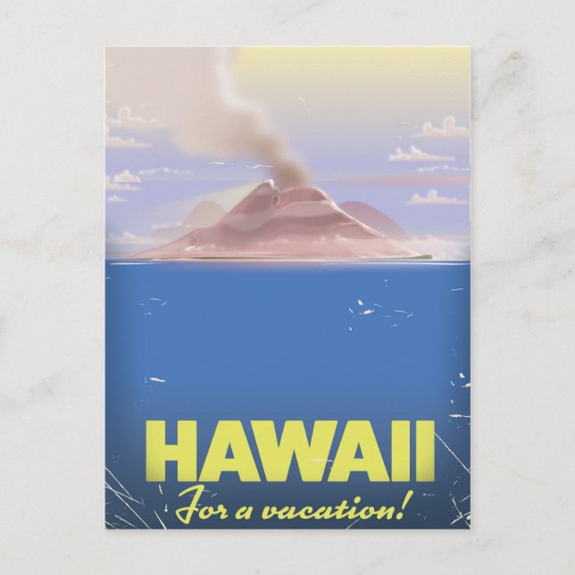 Carte Postale Hawaii pour des vacances ! affiche de voyage vinta (Devant)