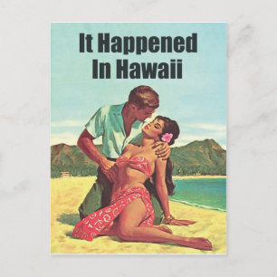 Carte Postale Hawaii, romance sur une plage tropicale, voyage vi