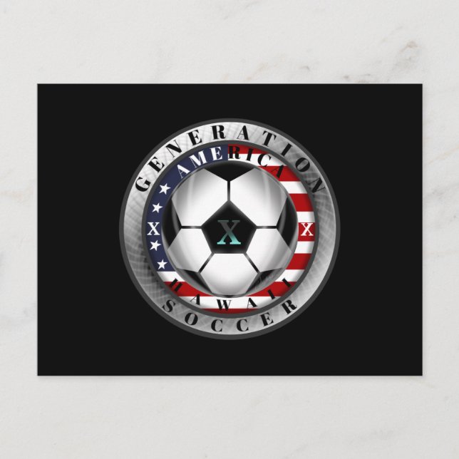 Carte Postale Hawaii State Generation X American Soccer (Devant)