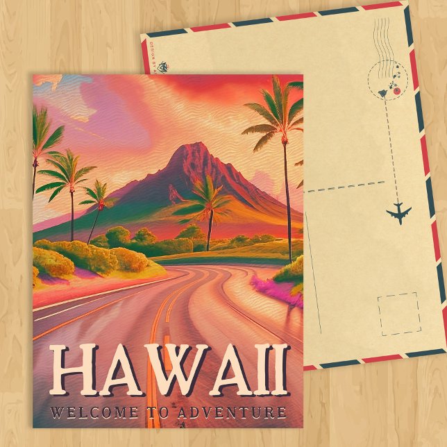 Carte Postale Hawaii Volcano Road Tropical Sunset Souvenirs 1960 (Créateur téléchargé)