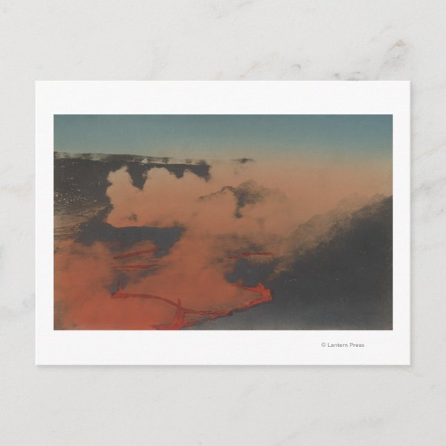 Carte Postale Hawaii - Vue du volcan Kilauea en HA (Devant)