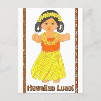 Carte postale Hawaiian Luau Invitation