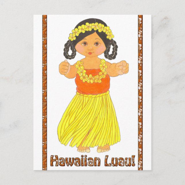 Carte postale Hawaiian Luau Invitation (Devant)