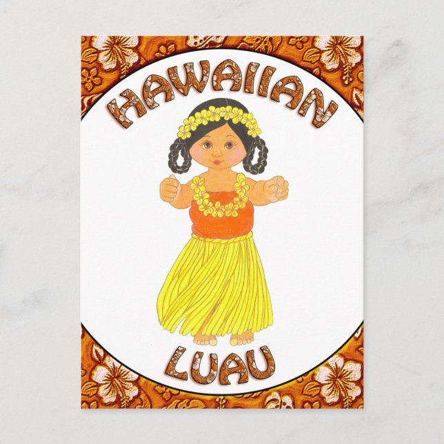 Carte postale Hawaiian Luau Invitation (Devant)