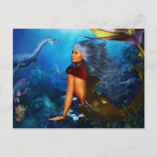 Carte Postale Hawaiian Mermaid Postcards