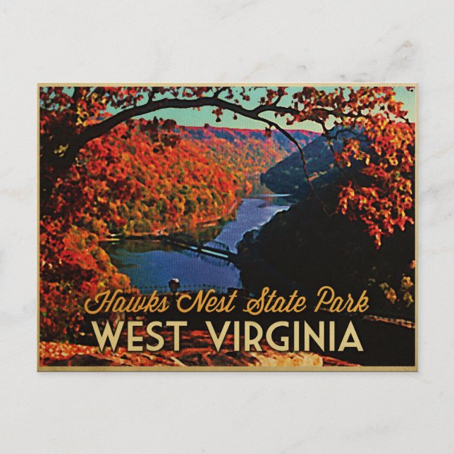 Carte Postale Hawks Nest SP West Virginie (Devant)