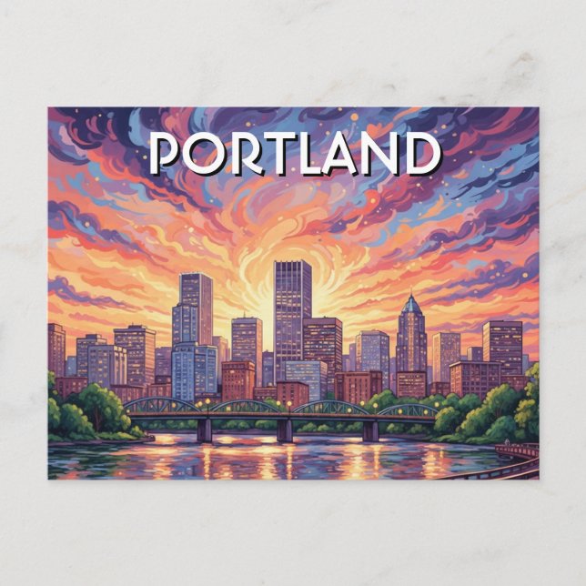 Carte Postale Hawthorne Bridge Portland Oregon (Devant)