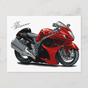Carte Postale Hayabusa Red-Black Bike