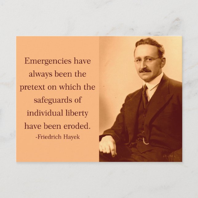 Carte Postale Hayek sur les urgences (Devant)