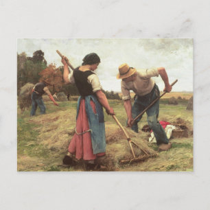 Carte Postale Haymaking, 1880