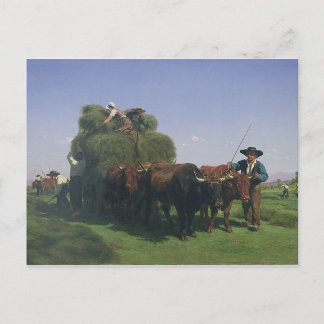 Carte Postale Haymaking, Auvergne (Devant)