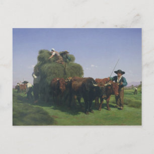 Carte Postale Haymaking, Auvergne