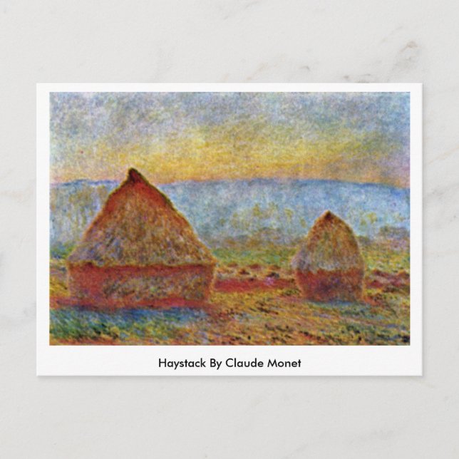 Carte Postale Haystack Par Claude Monet (Devant)