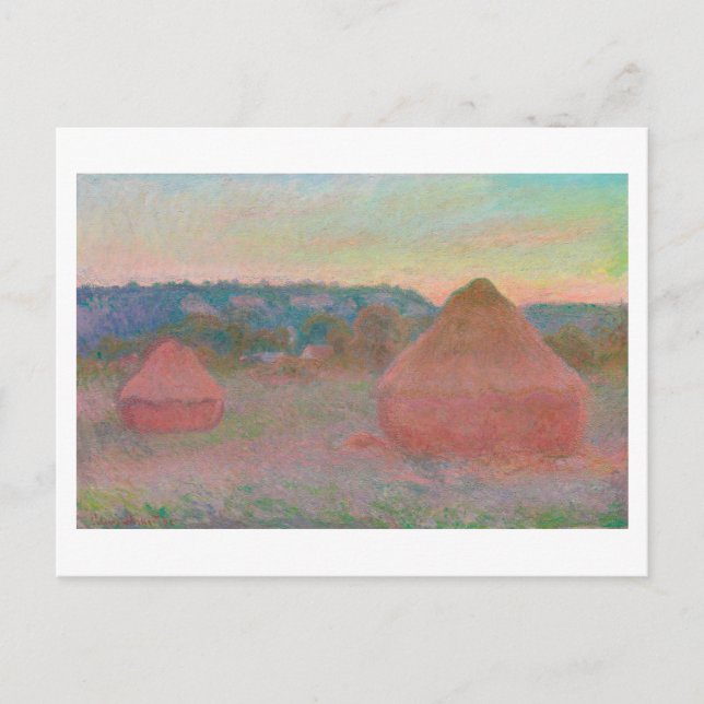 CARTE POSTALE "HAYSTACKS, AUTOMNE" 1890-91 CLAUDE MONET (Devant)