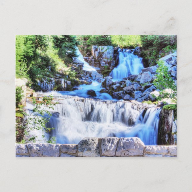 Carte postale HDR en cascade inclinée (Devant)