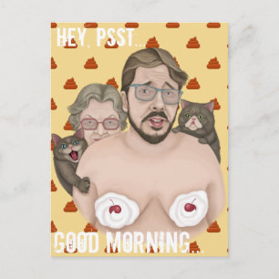 Carte Postale Hé, Bonjour