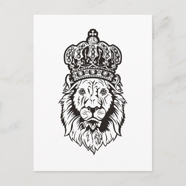 Carte Postale Head de Crowned Lion (Devant)