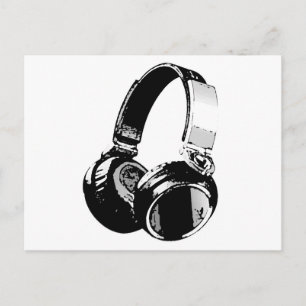 Carte Postale Headphone