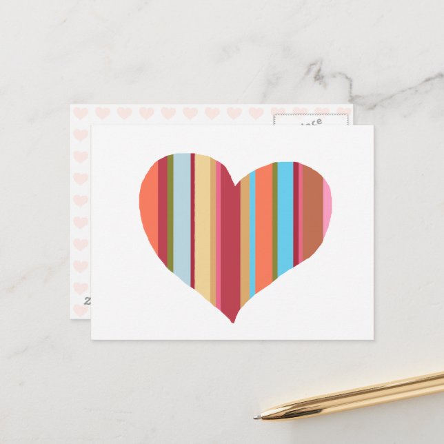 Carte Postale heart (Devant/Arrière en situation)
