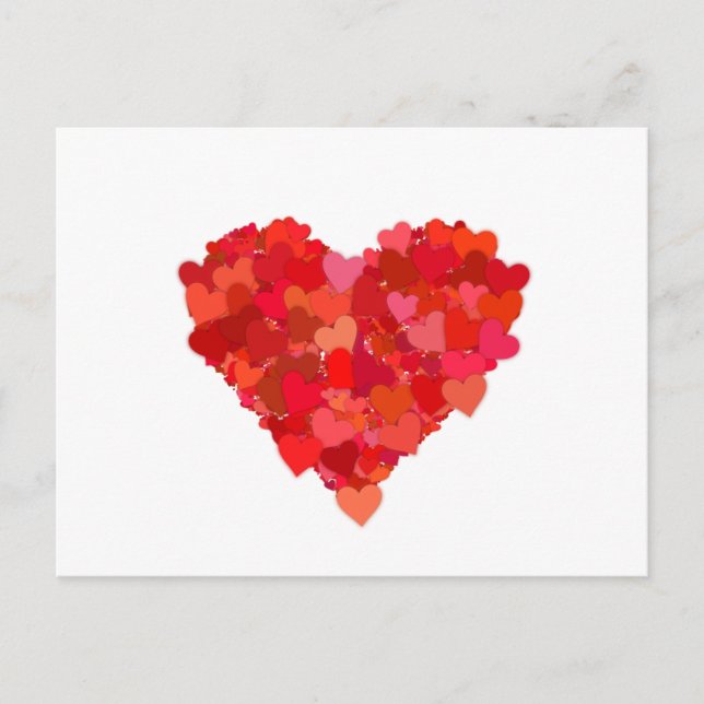 Carte Postale heart and love symbol in red (Devant)