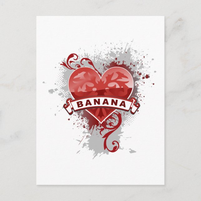 Carte Postale Heart Banana (Devant)