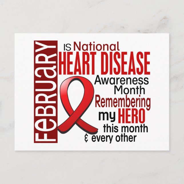 Carte Postale Heart Disease Awareness Month Ribbon I2.2 (Devant)