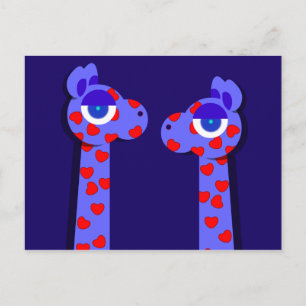 Carte postale HEART GIRAFFE