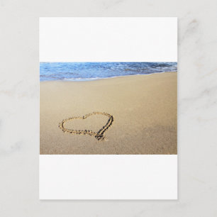 Carte Postale Heart Hearts Beach Sand Tropical Paradise Destiny