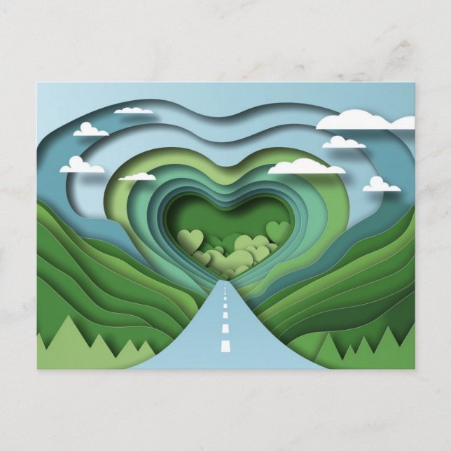 Carte postale Heart Highway Road (Devant)