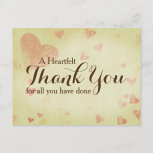 Carte Postale Heart Merci, personnalisable