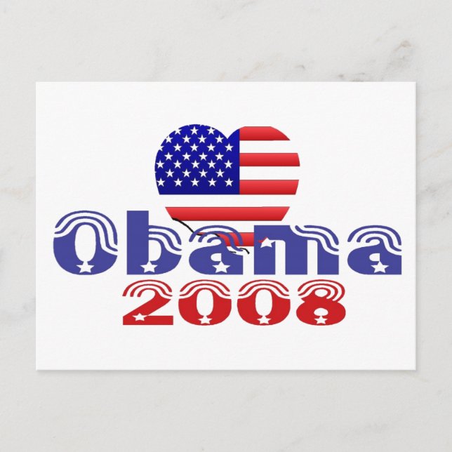 Carte postale 'Heart' Obama 2008 (Devant)