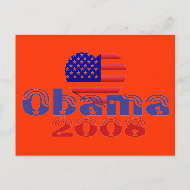 Carte postale 'Heart' Obama 2008 (Devant)