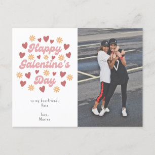 Carte Postale Heart Retro Happy Galentine's Day Bestfriend Photo