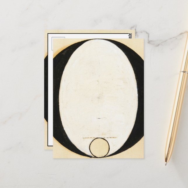 Carte Postale Heathens, 1920 par Hilma af Klint (Devant/Arrière en situation)