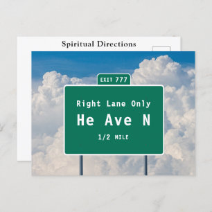 Carte Postale Heaven Spirituelle Directions Autoroute Sortie Voy